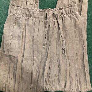 Women's Casual Anko  Drawstring Cropped Pants - green